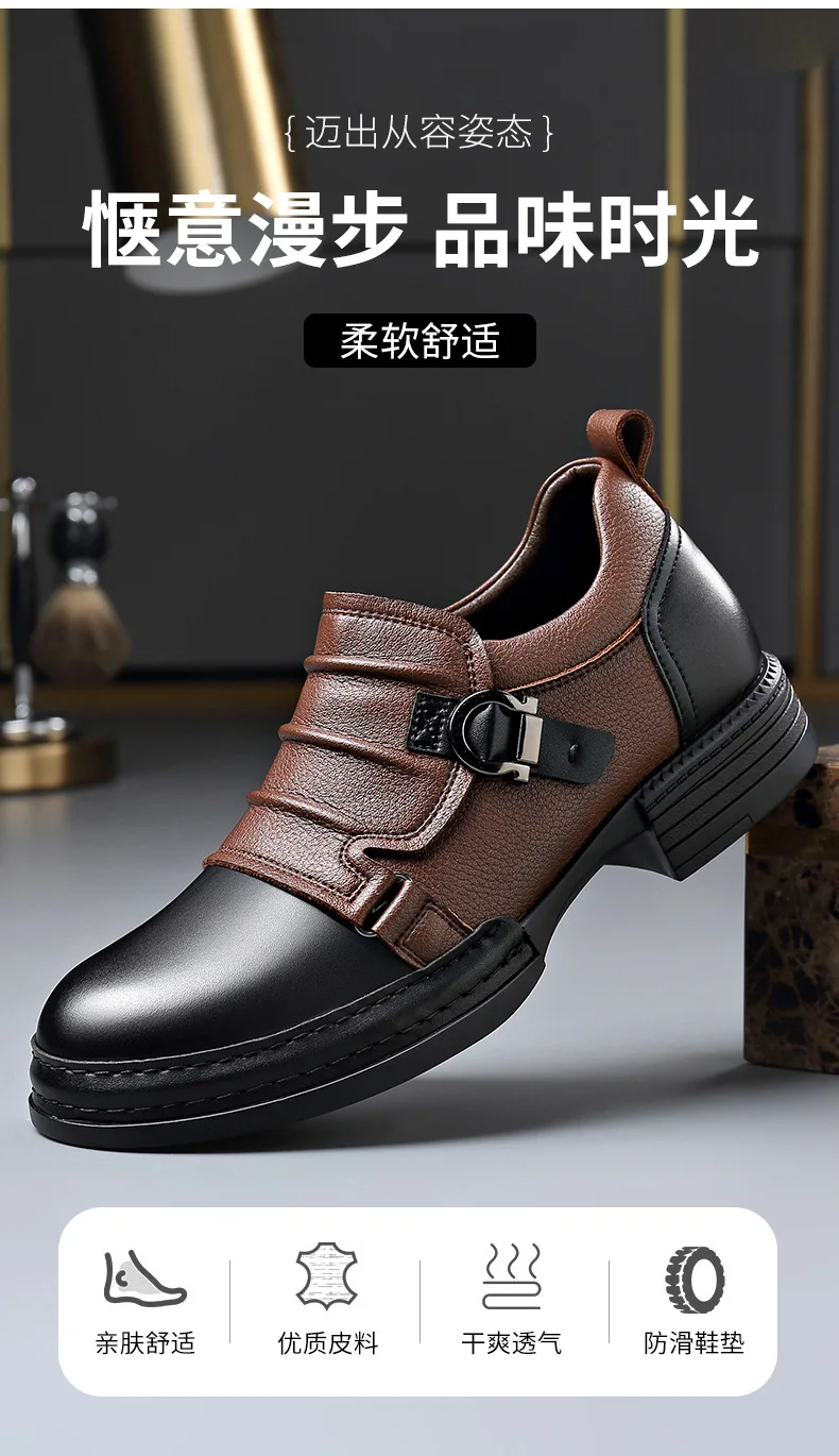 Spring Autumn New Retro Ankle Boots for Men Zipper Designer Genuine Leather Boots Male Fashion High Quality Platform Shoes Man