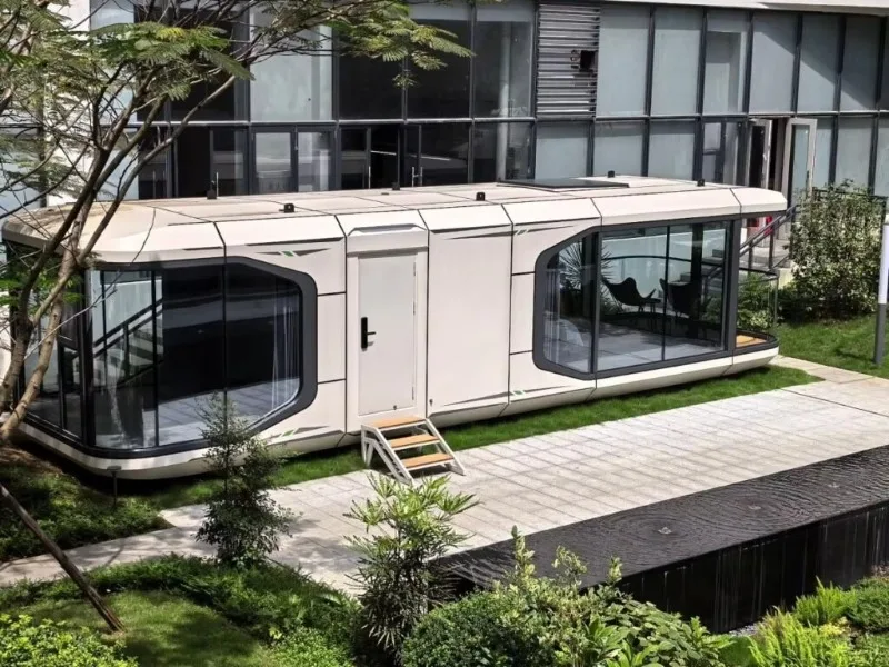 Multi-functional Mobile Modular Space Capsule House Luxury Prefabricated Design For Outdoor Residential Hotel Business