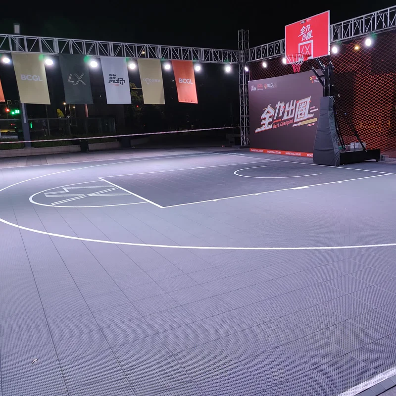 

Beable Multi-Purpose Sports Interlocking Basketball Tennis Court Floor Designed For Extreme Weather Have Excellent Ball Response