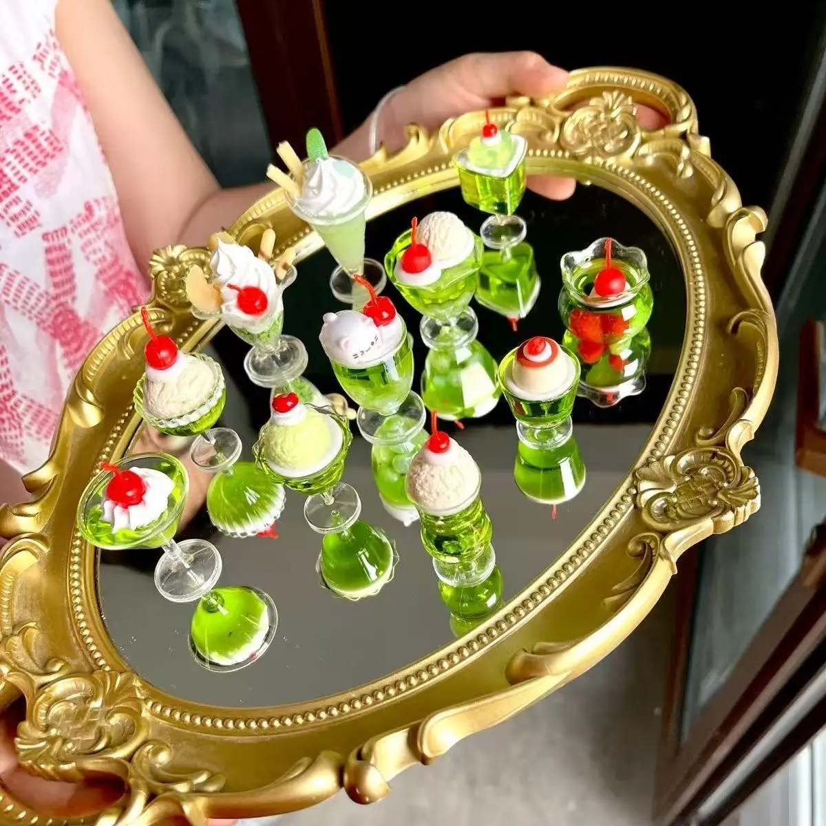 Mini Honeydew, melón, bebida de Soda, estilo Showa, accesorios para fotos, bosque, Honeydew, melón, accesorios interiores para habitación familiar, regalo para niña