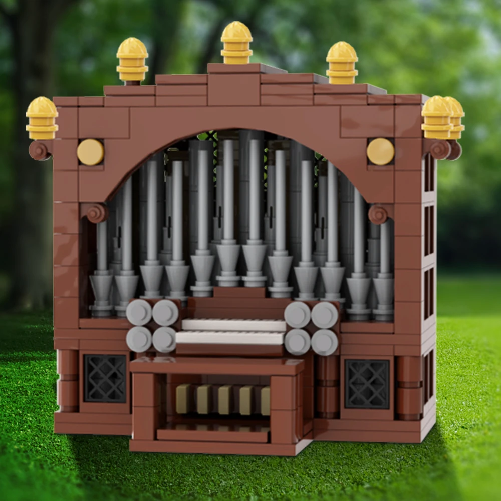 Gobricks Kirche Orgel Stadt mittelalter liche architekto nische Bausteine Blöcke DIY Zubehör Modell Partikel Ziegel Kinder Spielzeug Geschenke