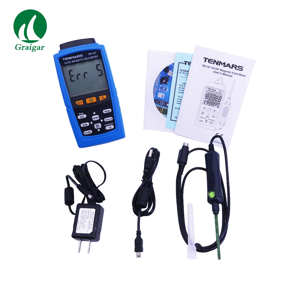 Tenmars TM-197  AC/DV Magnetics Field Meter Magnetics Field Strength Tester Range 0~3000mT