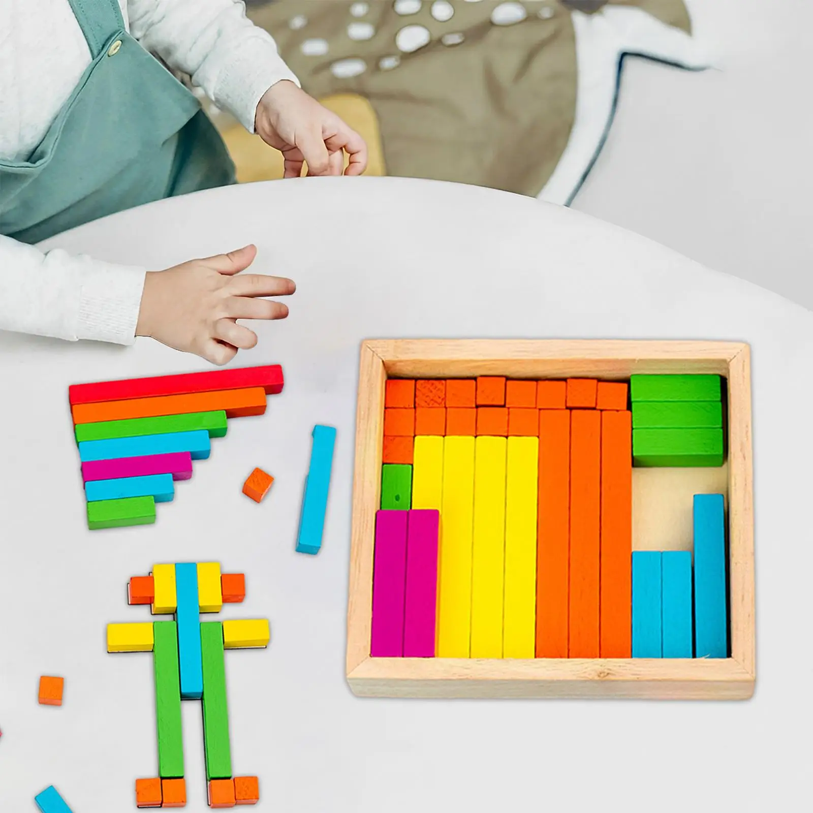 Montessori Math Rods Brightly Colored Counting Sticks for Counting Kids