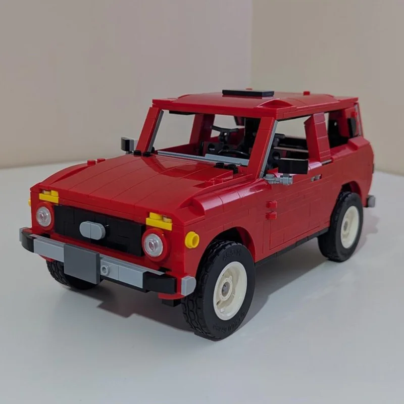 Conjunto de blocos de construção de modelo de veículo off-road suv, montagem diy, coleção de carros, brinquedos educativos, presente