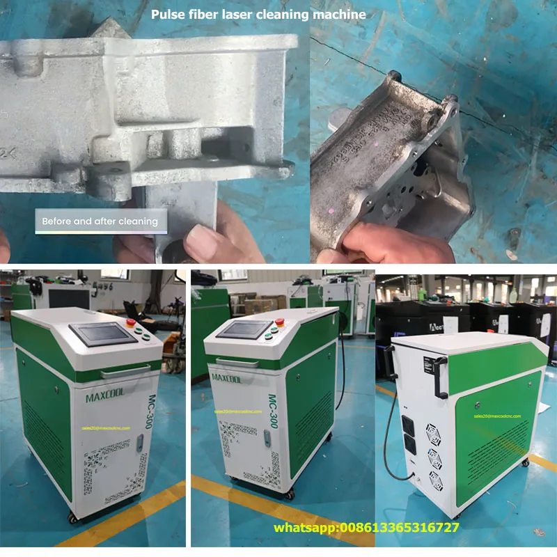 

Industrial 200w 300w 500W 1000W Handheld Pulse Laser Cleaning Rust Removal Machine Laser Paint Oil Cleaner