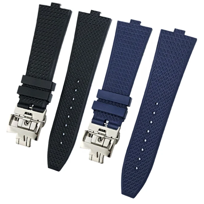 Quick Release High Quality 24mm 7mm Soft Fluorous Rubber FKM Watchband for Vacheron 4500V Constantin 5500V Watch Strap Bracelets