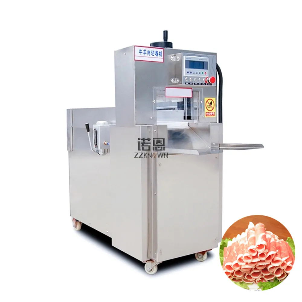 

Automatic Frozen Meat Slicer Frozen Pork Meat Cutting Slicing Machine Pot Roll Making Cube Cutting Dicing Machine