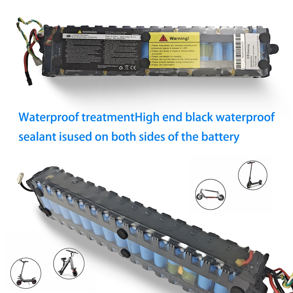 10S3P 7800mAh 36V Battery Pack for Xiaomi M365 Electric Scooter 18650 NE1003-H Cell Communication Interface Discharge Tail Light