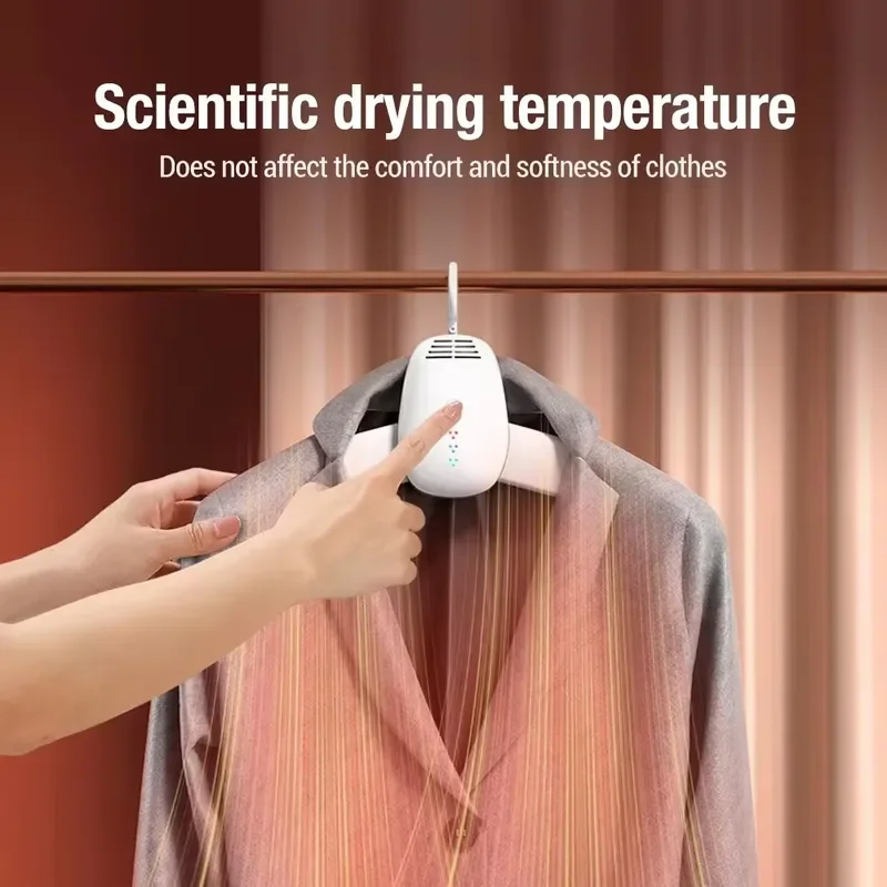 Portable Foldable Automatic Electric Clothing Drying Hanger Rack with Built-in Dryer for Use Travel