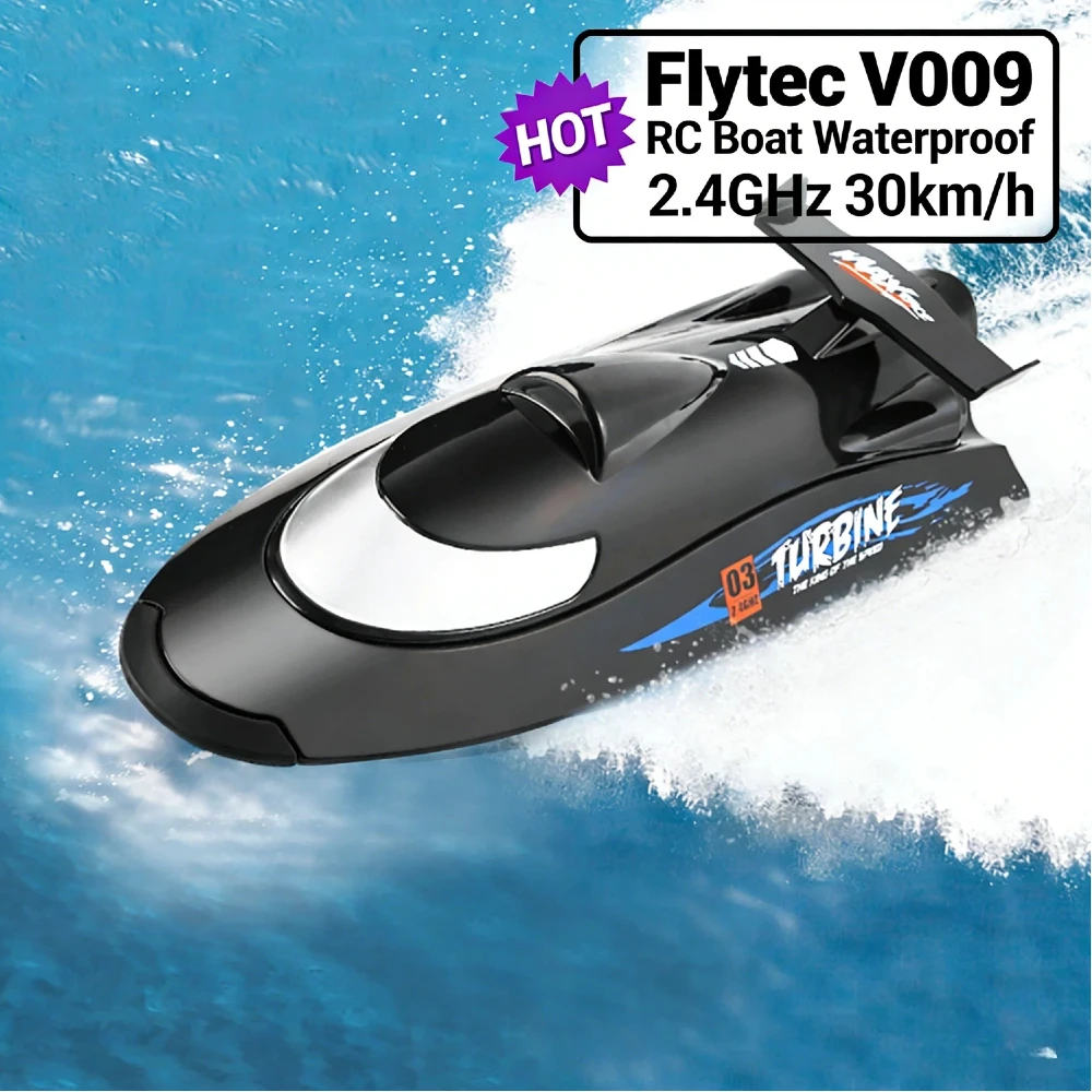 

Электрическая радиоуправляемая скоростная лодка Flytec V009 30 км/ч, 2.4G, с турбинным приводом, водонепроницаемая, с защитой от столкновений, для детей и взрослых