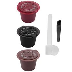 Cápsula de Espresso reutilizable recargable para máquina de café Nespresso, recarga de cápsula vacía, 3 uds.