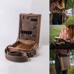 Writers Messenger Wooden Box Art Creation Sketch Easels Bag Outdoor Portable Tool Organizer Home Decor Storage Box