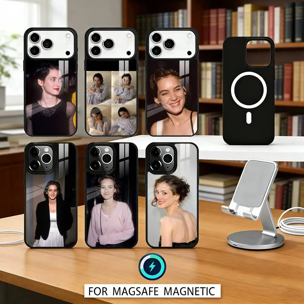 

W-Winona R-Ryder 90s Grunge Phone Case For iPhone 17,16,15,14,13,12,Pro,Max For Magsafe Magnetic Wireless Charging