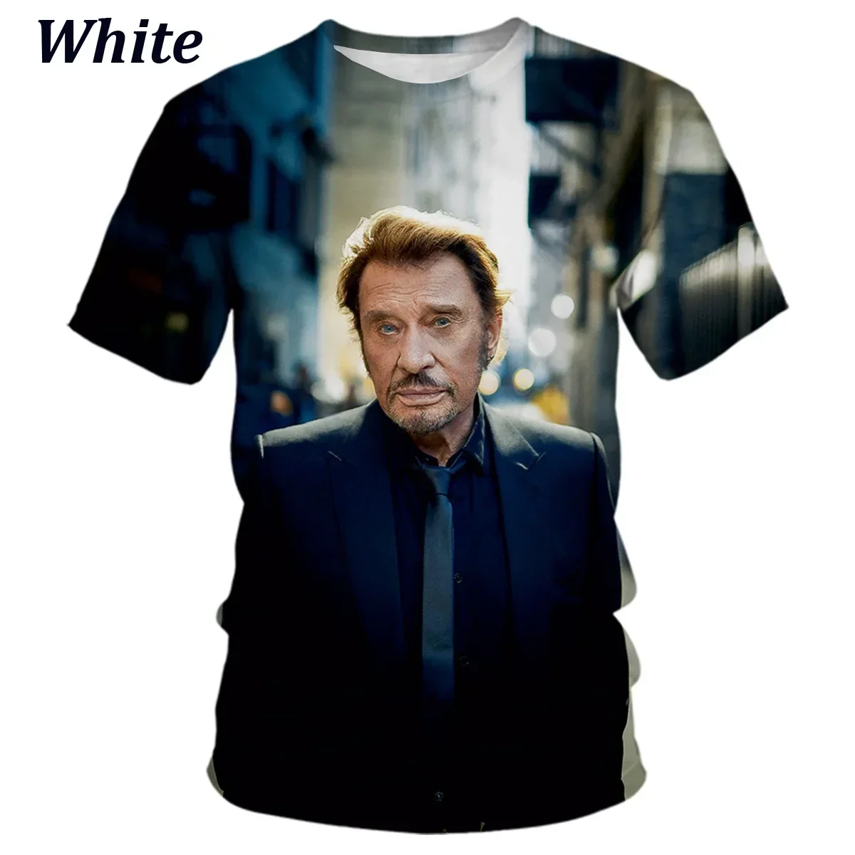 Johnny Hallyday Summer Fashion 3D Print T-shirt Music Singer Rock Rap T-shirt Hip Hop Short Casual Sleeve graphic t shirts