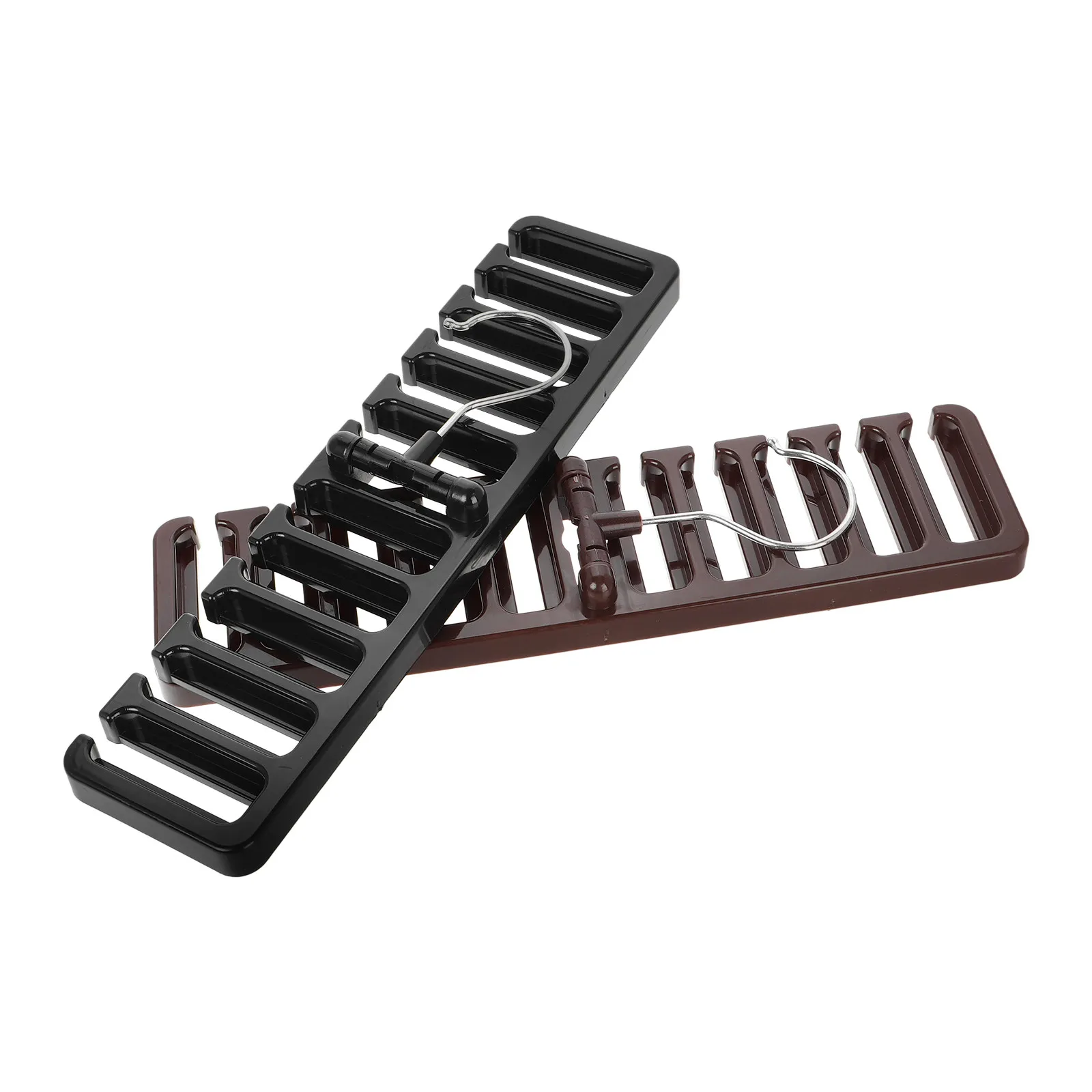 2Pcs Metal Belt and Tie Hanger Wall Mounted Closet Organizer Space Saving Tie Scarf Belt Rack for Men Home Office Storage