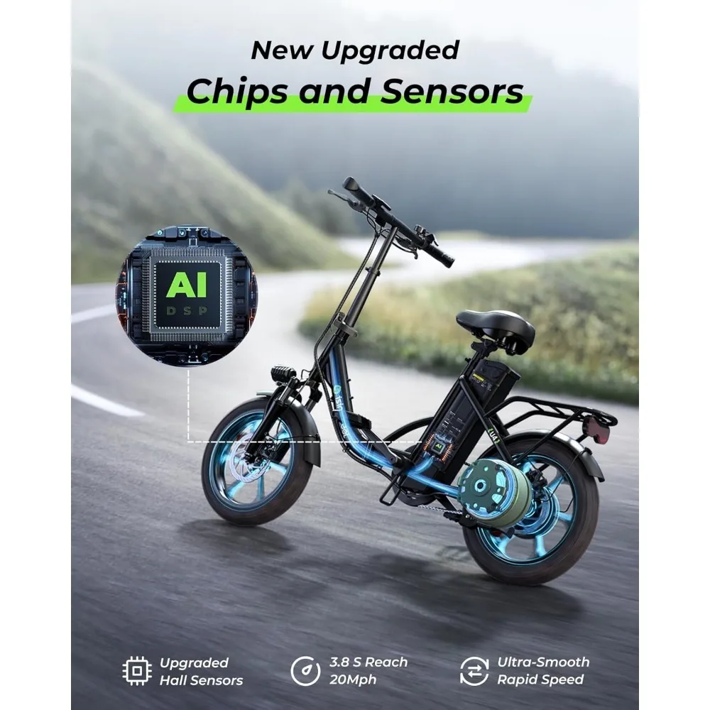 دراجة إلكترونية قابلة للطي للبالغين مقاس 16 بوصة U4، محرك ذروة 750 وات، دراجة إلكترونية ببطارية 374.4 وات في الساعة، دراجة إلكترونية للركاب للبالغين والمراهقين
