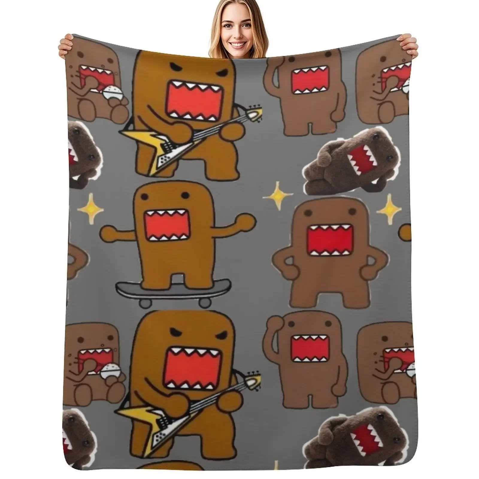 

domo kundomo kundomo kundomo kun Throw Blanket Summer Beddings Nap Single Blanket