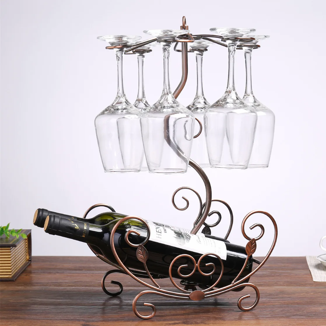 Household Stemware Holder Goblet Red Wine Cup Rack Hanging Holder Home Kitchen Decoration Accessories