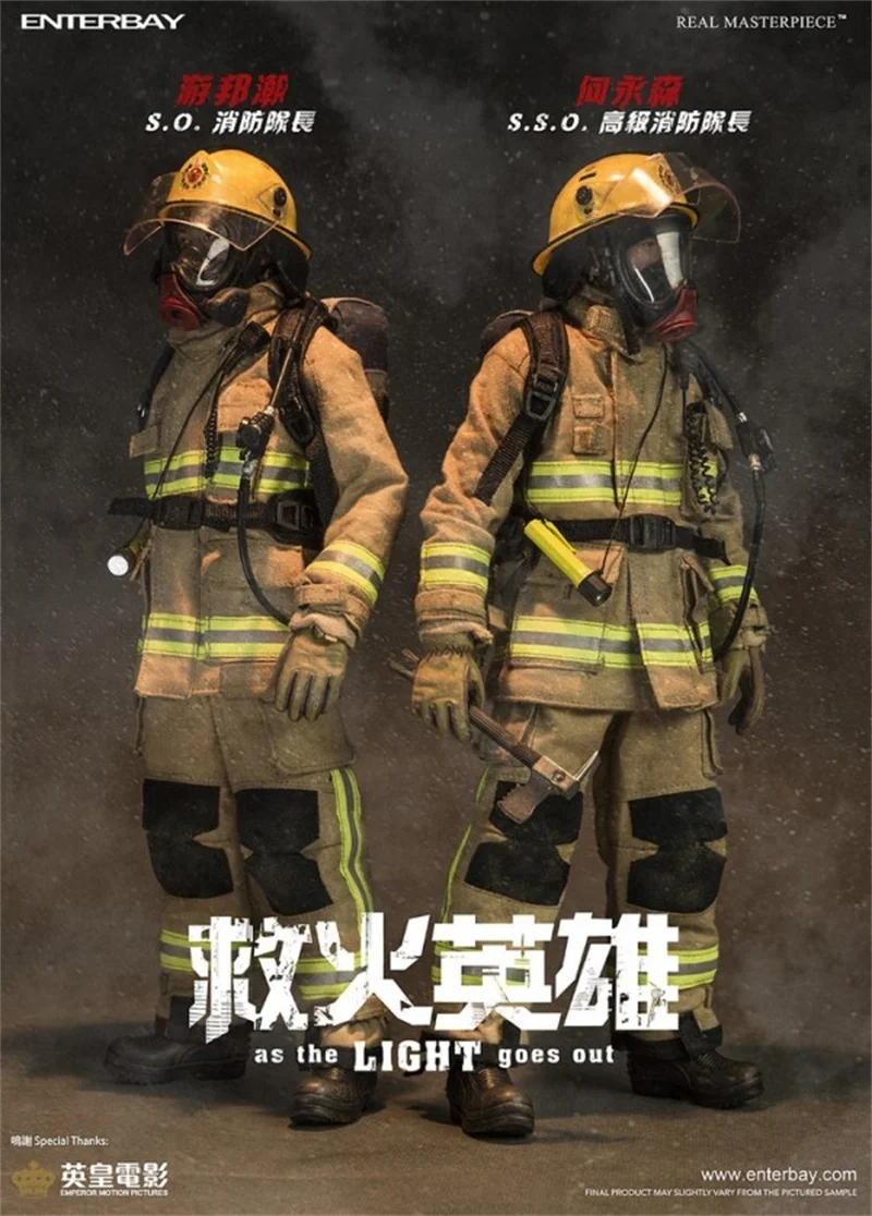 Collectible ENTERBAY 1/6 Movie Firefighting Hero Main Roles Nicholas Tse, Yu Wenle, Ren Dahua Full Set Model 12