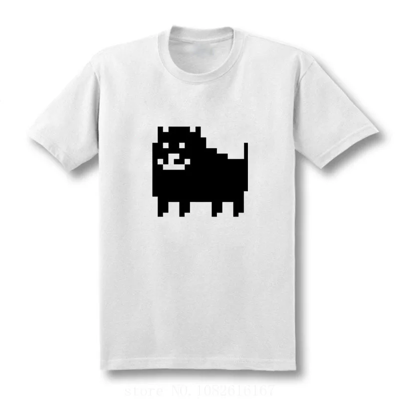 Customized Streetwear HOT Men Fashion Game T Shirts Undertale Annoying Dog Printed Anime Cotton T-shirt Casual Tees