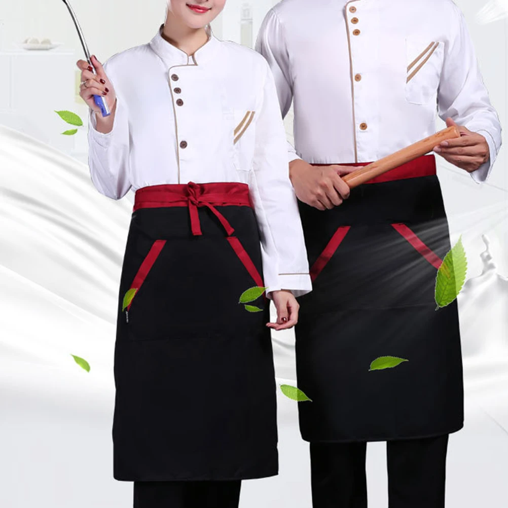 

Long-sleeved Chef's Clothes Clothing Outfit Uniform Hotel Black Shirt Top Catering Wearproof
