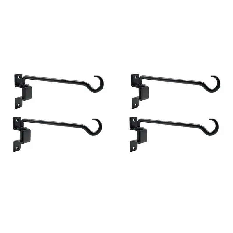 VEHO-16 Inch 4 Pack Swivel Plant Hangers Outdoor Heavy Duty- Plant Hanging Hook Bracket For Flowers Baskets Pots Bird Feeder