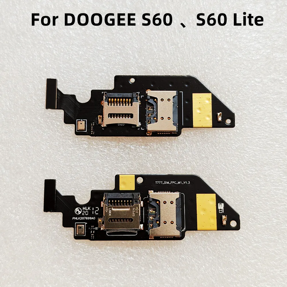 

Поп-оригинал для Doogee S60 S60 Lite держатель карты держатель SIM-карты с гибким кабелем лоток слот для карт лоток для чтения