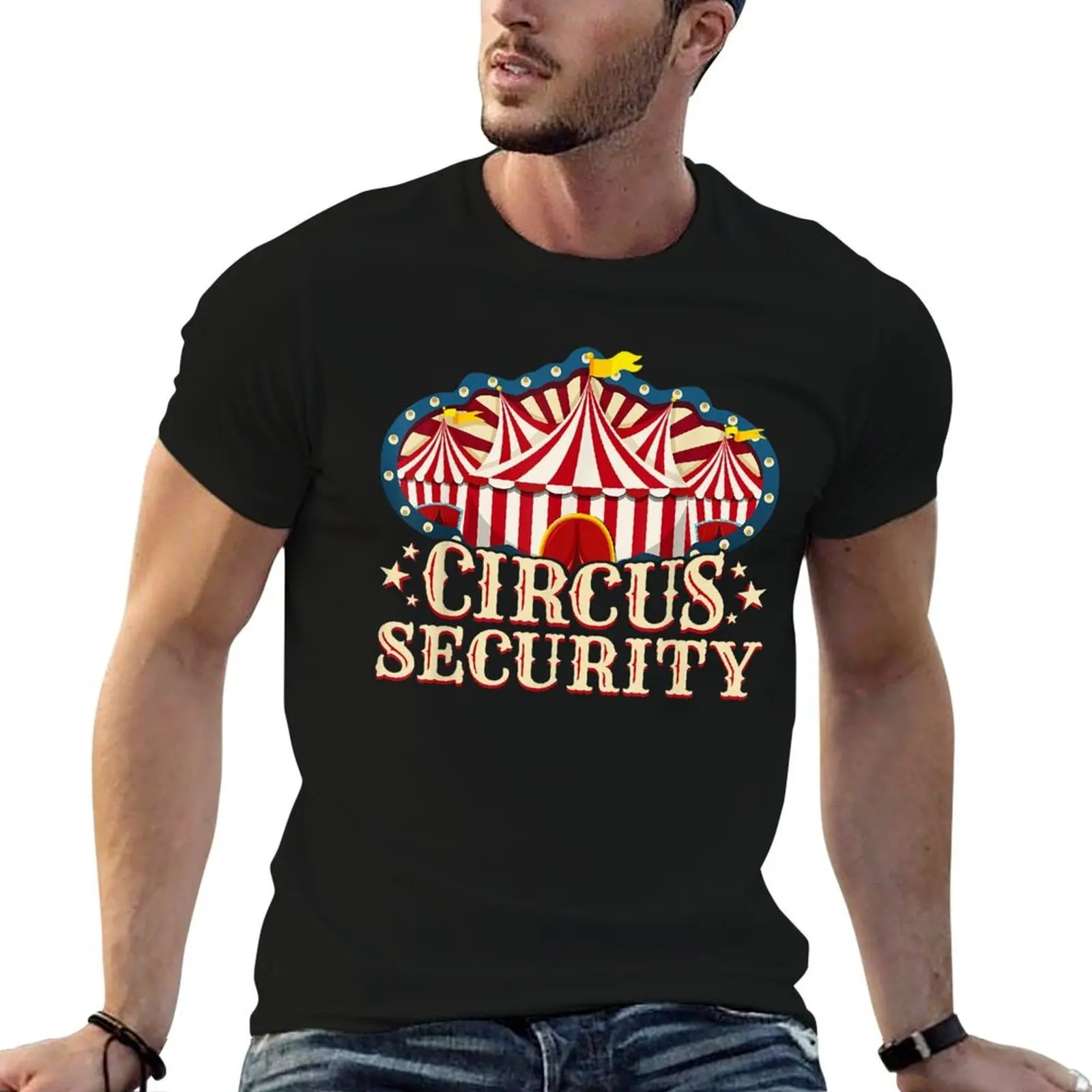 Circus Security T-Shirt anime Luxury man mens t shirts casual stylish