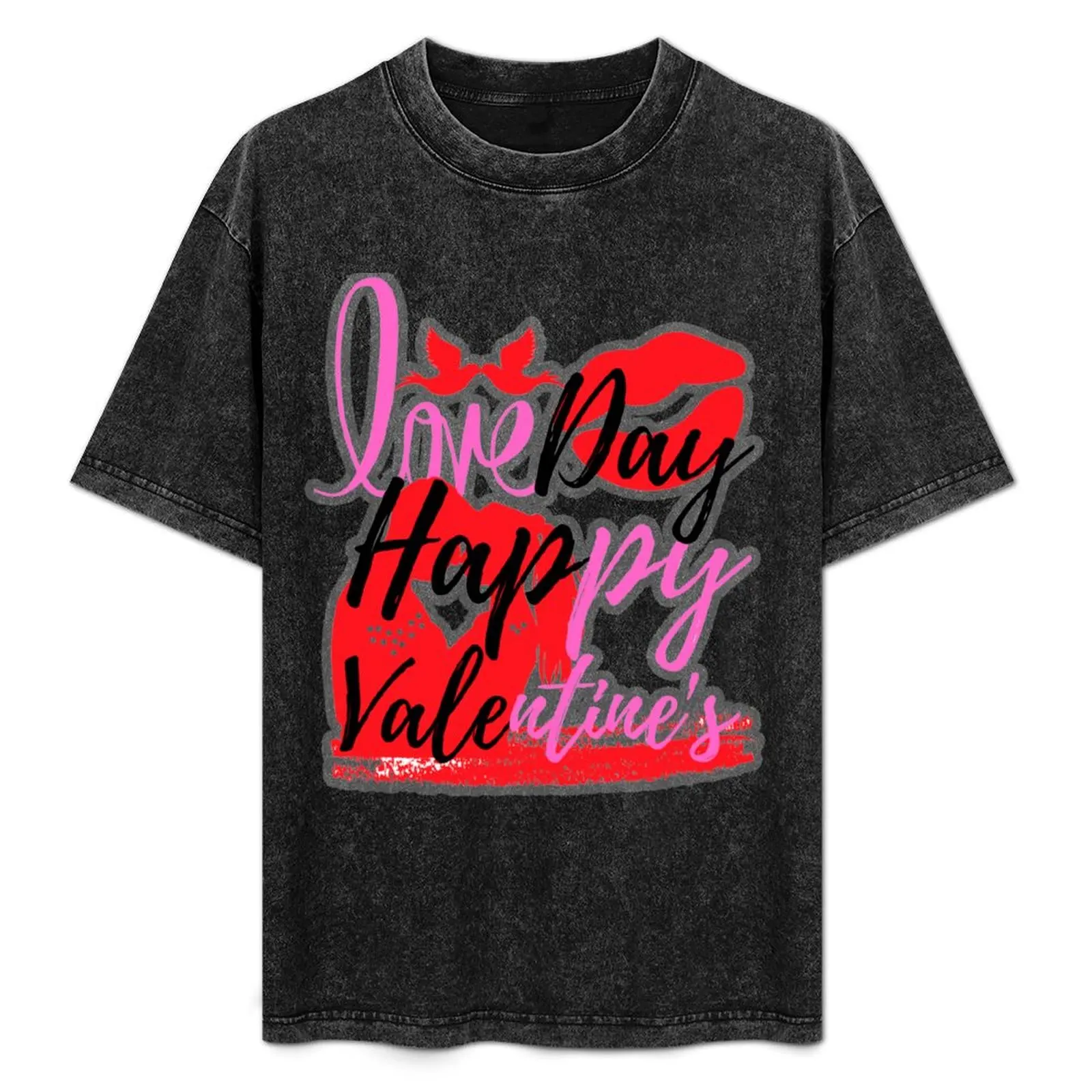

love day Happy Valentine's T-Shirt Odor Resistant Short Sleeve Top
