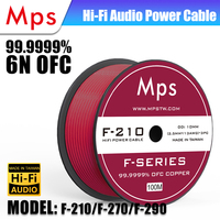 HiFi MPS Power Cable F210/270/290 Audio CD DVD Amplifier 8/11/13 AWG  Speaker Oxygen Free Pure OFC Line Made In Taiwan