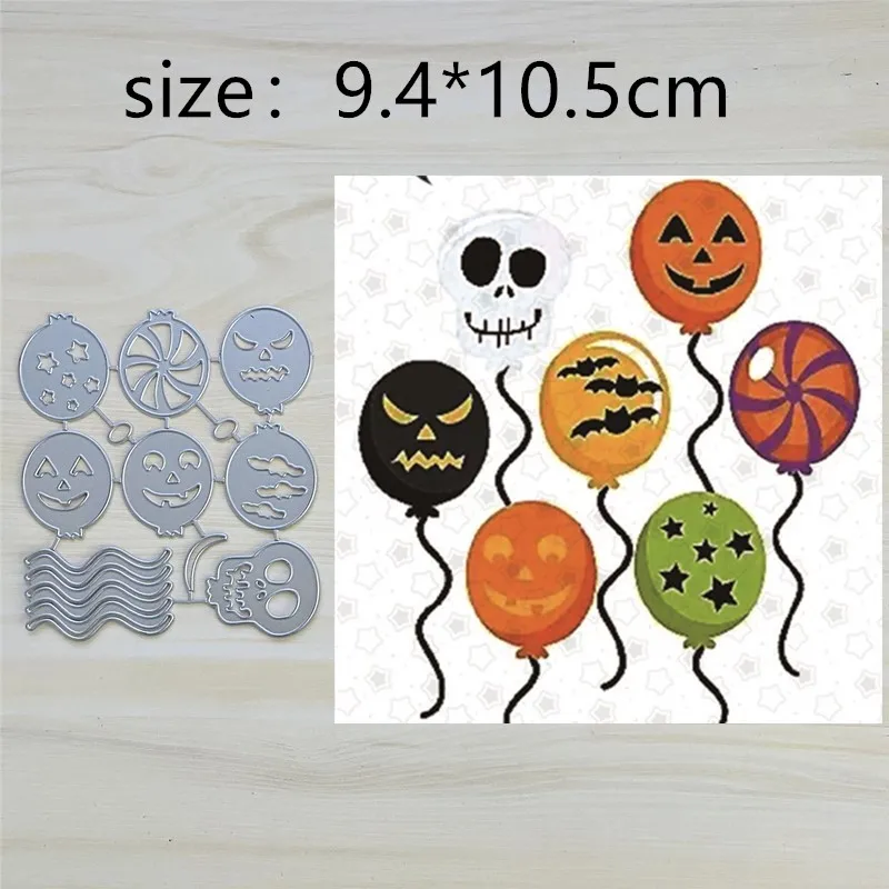 Halloween Pumpkin Star Balloon Metal Cut Dies Stencils for Scrapbooking Stamp/Photo Album Decorative Embossing DIY Paper Cards