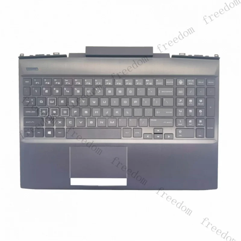 HTS  New Palmrest Assembly For HP OMEN 15-DC 15T-DC TPN-Q211 C Cover With Red Backlit Keyboard Touchpad L30195-001 L24370-001