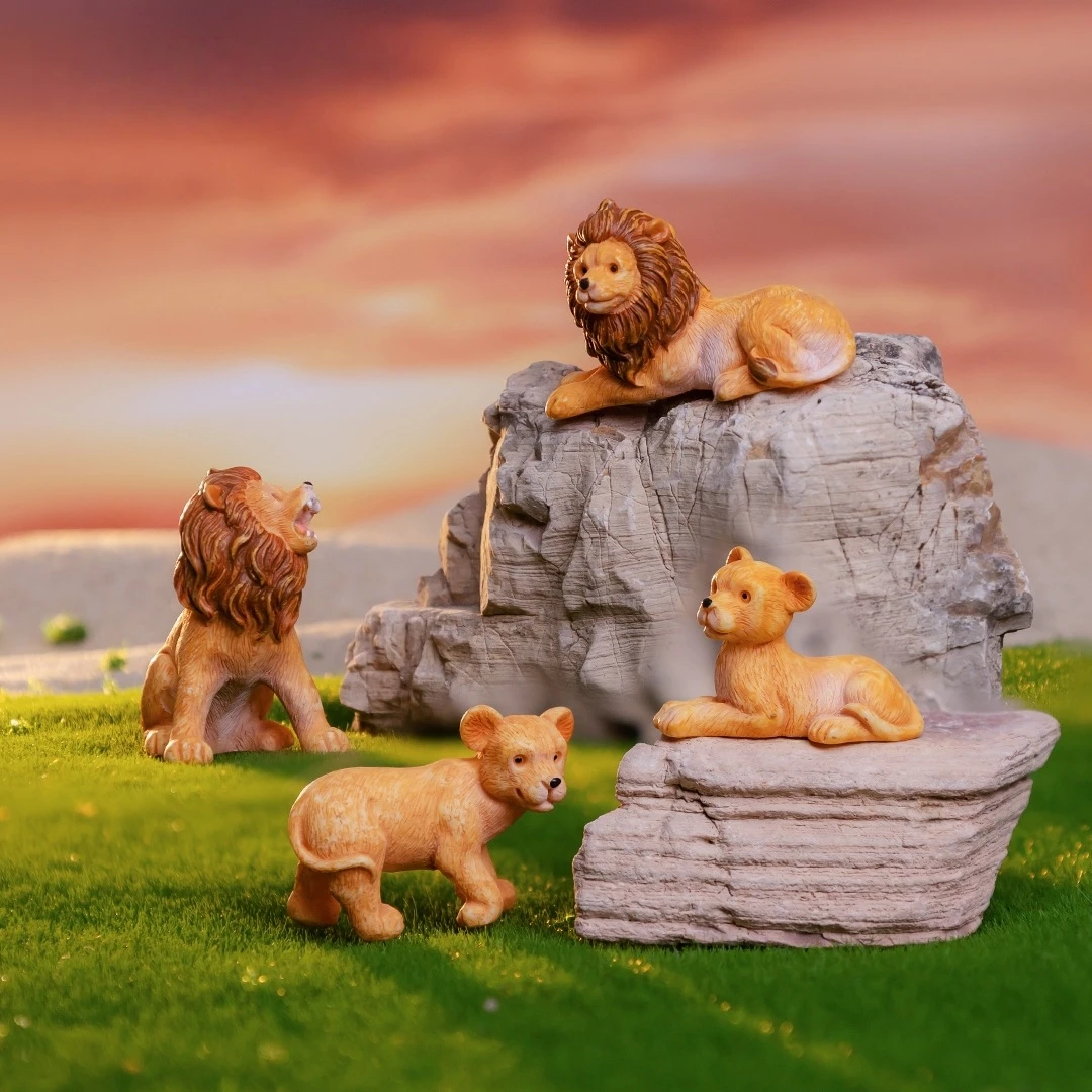 Figur Hewan Singa Realistis - - Desk Setup Nature ulasan dan harga