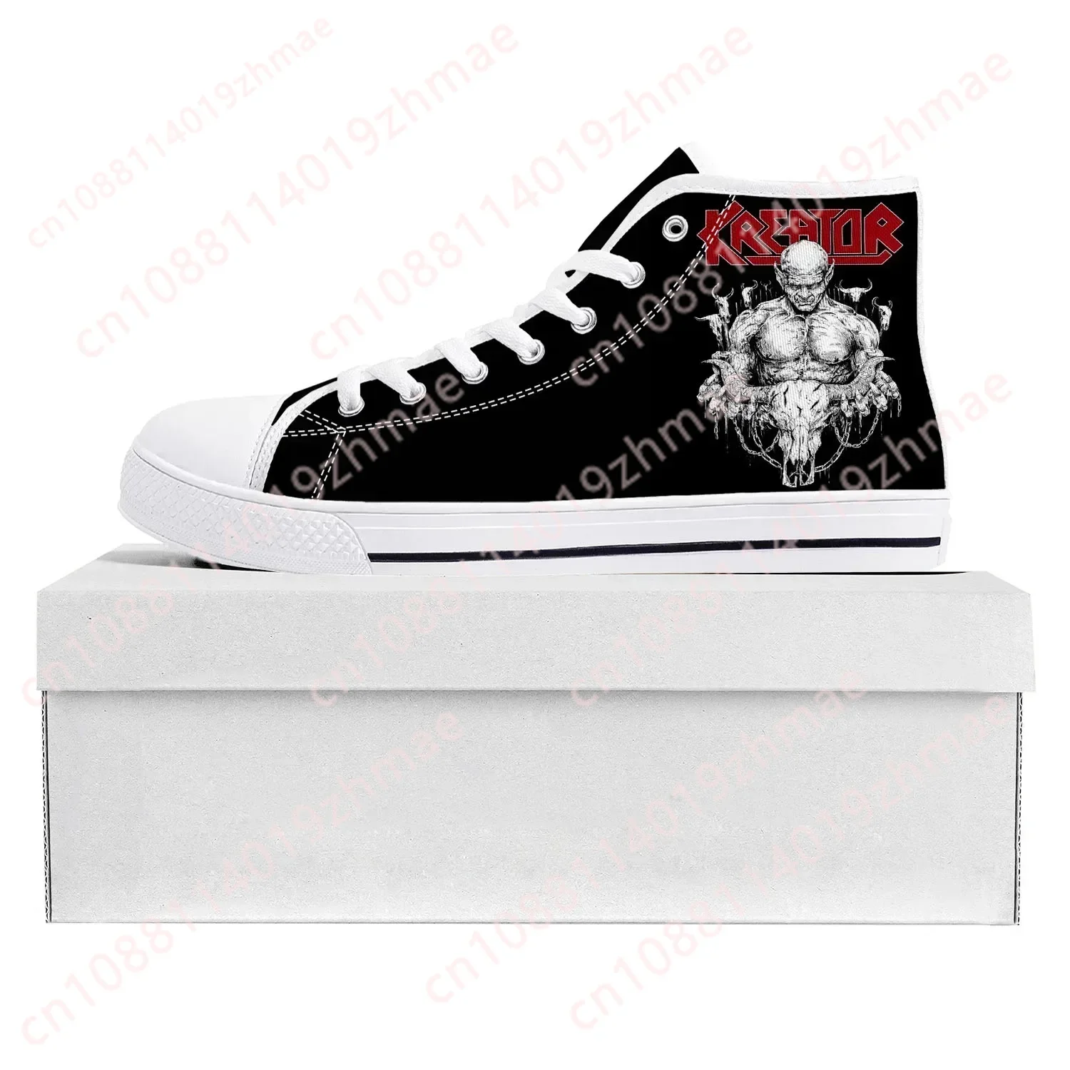 

Kreator Band High Top High Quality Sneakers Mens Womens Teenager Gods of Violence Sneaker Couple Shoes Custom Made Shoe White
