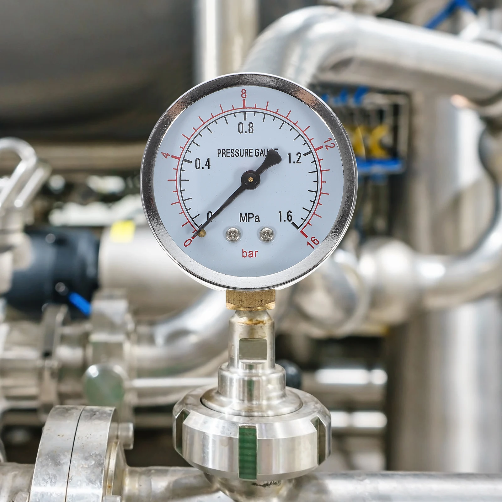 

Vertical Pressure Gauge 0-180psi Air Tank Measuring Device High Quality Plastic Iron Material Easy Installation