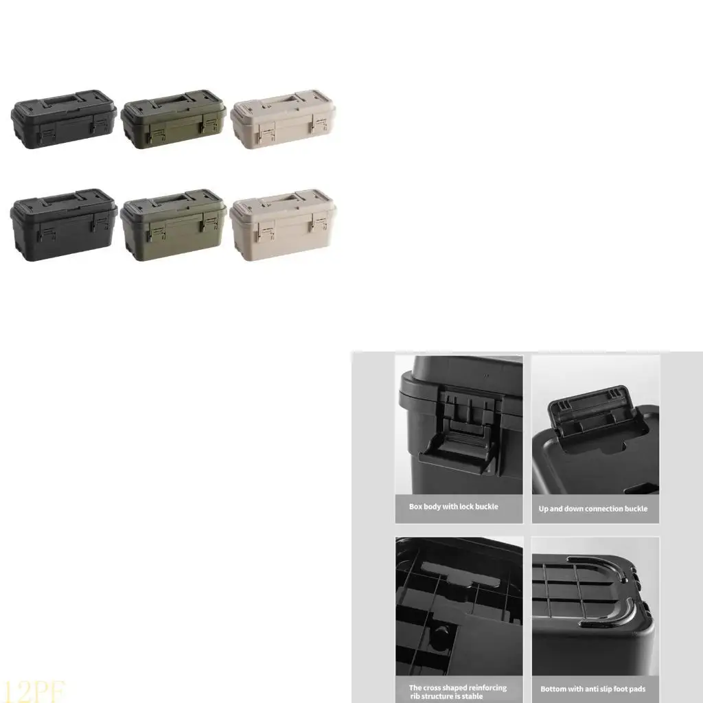 12PF Versatile Tool Box Small Capacities Secure Closure Intelligent Layered Storage High Quality PP Material