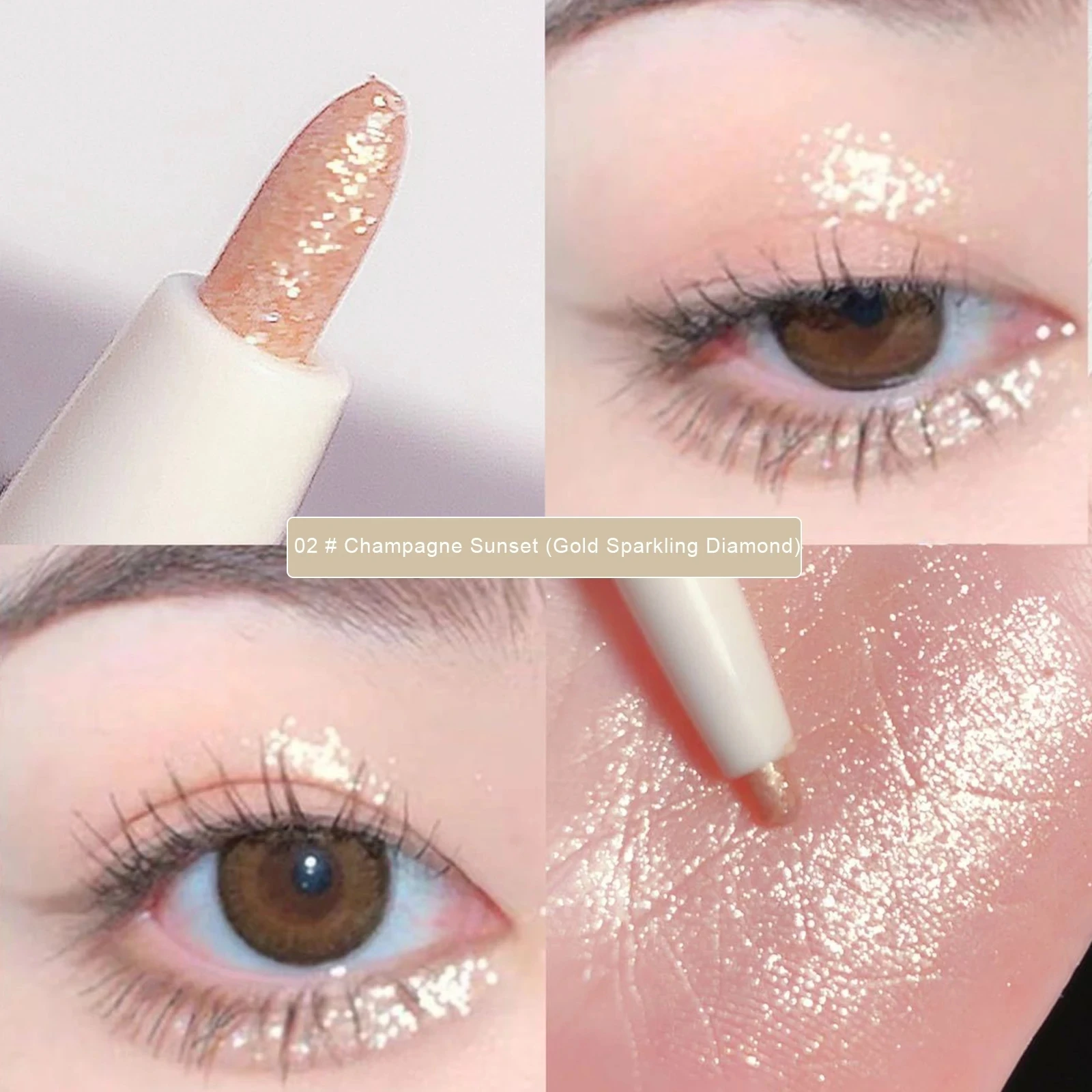 Lying Silkworm Pen Matte Pink Ultra Fine Natural Brightening Glitter Eye Shadow Pencil Shimmer Eyeliner Waterproof Korean Makeup