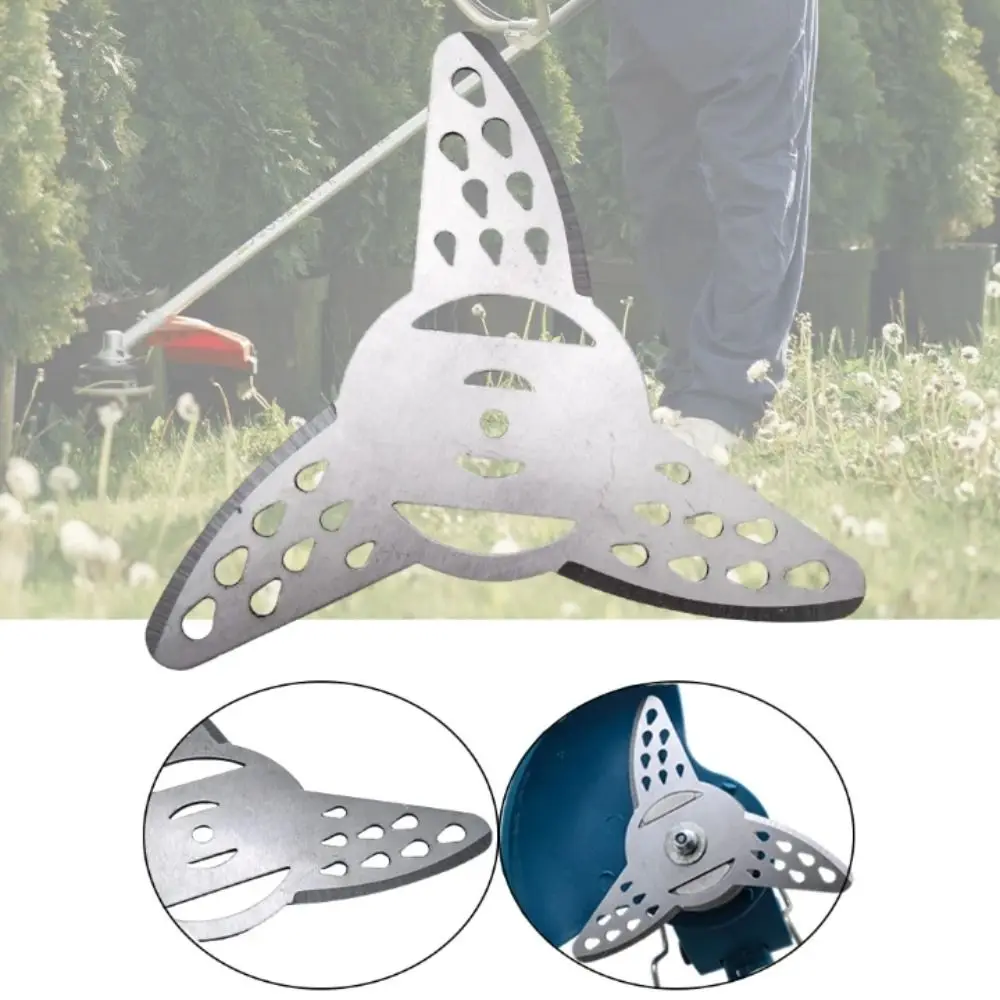 

3 Teeth Grass Trimmer Cutter Heads Mental Cutter Multifunctional Brush Cutter Stainless Steel Weeding Tool Brush Cutter Trimmer