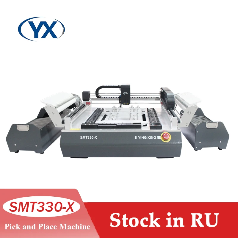 Stock in Russia High Quality SMT Machine Pick and Place Machine SMT330-X PCB Assembly Machinery with 54 Feeders+ 4 Cameras