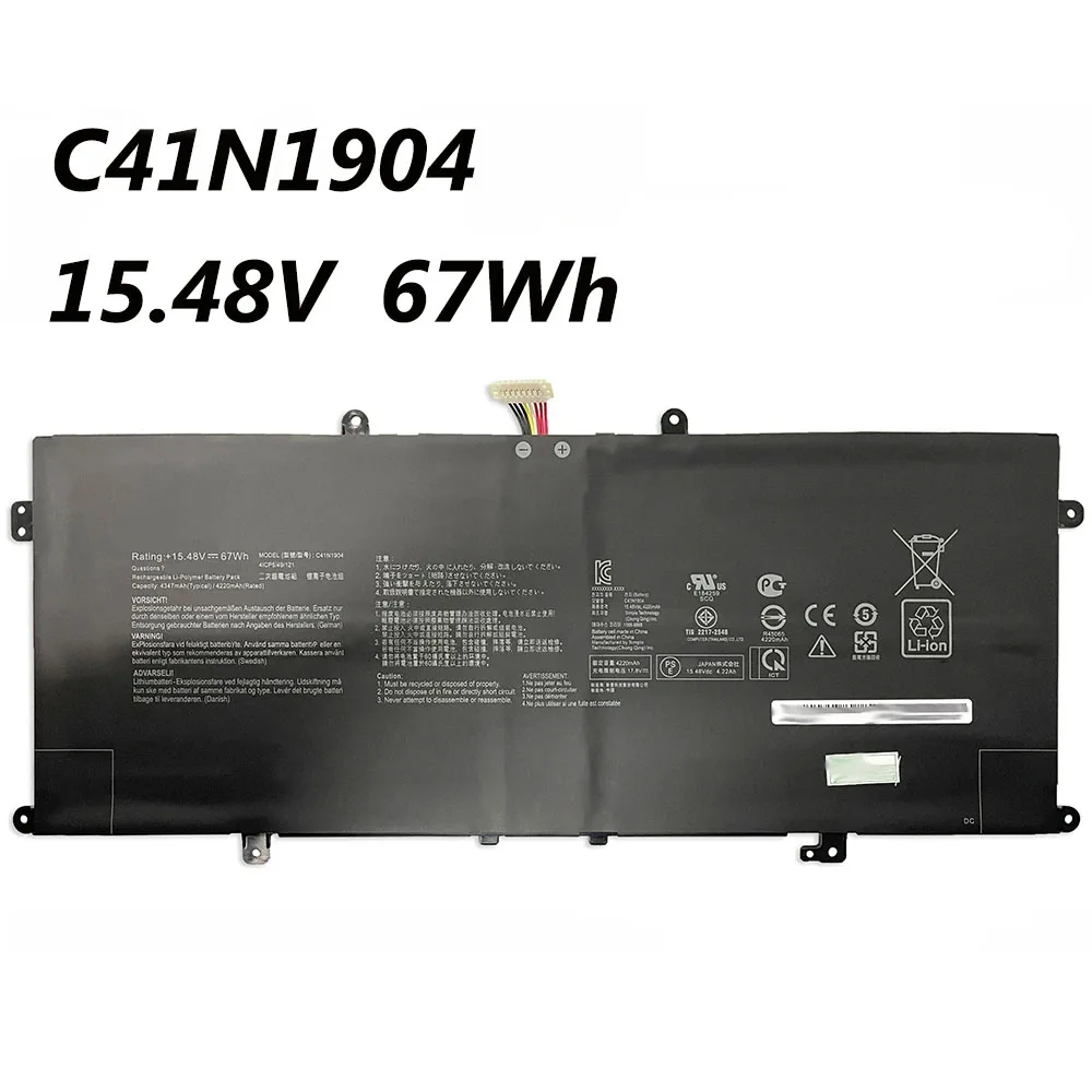 C41N1904 15.48V 4220mAh Laptop Battery For Asus ZenBook 13 UX325JA UX362FA UX363EA UX371EA 14 UM425IA UX425EA UX425JA Series