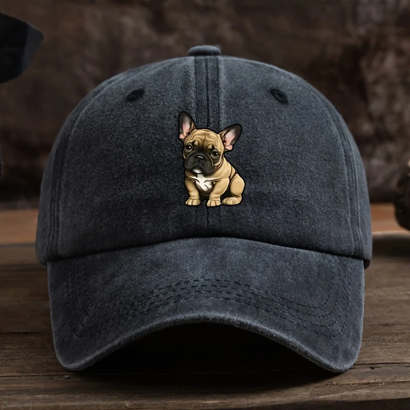 French Bulldog Printed Baseball Hat Sunscreen Fashion Outdoor Hat Suitable for Men and Women for Daily Leisure Matching