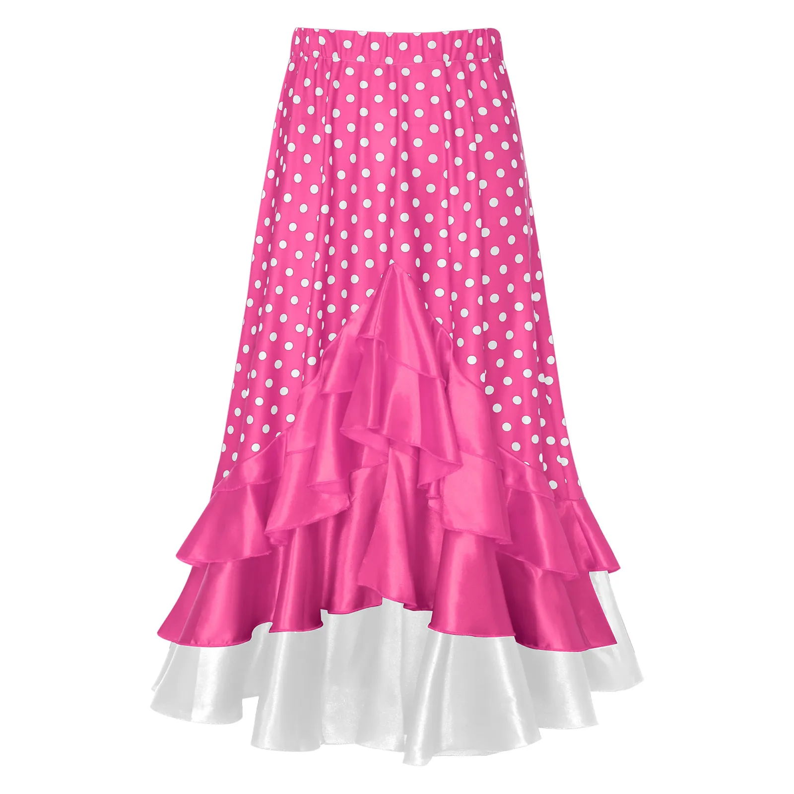 Disfraz español para niñas y niños, faldas largas para baile Flamenco, faldas largas para actuación de salón, competiciones, ropa para fiesta de baile de Halloween