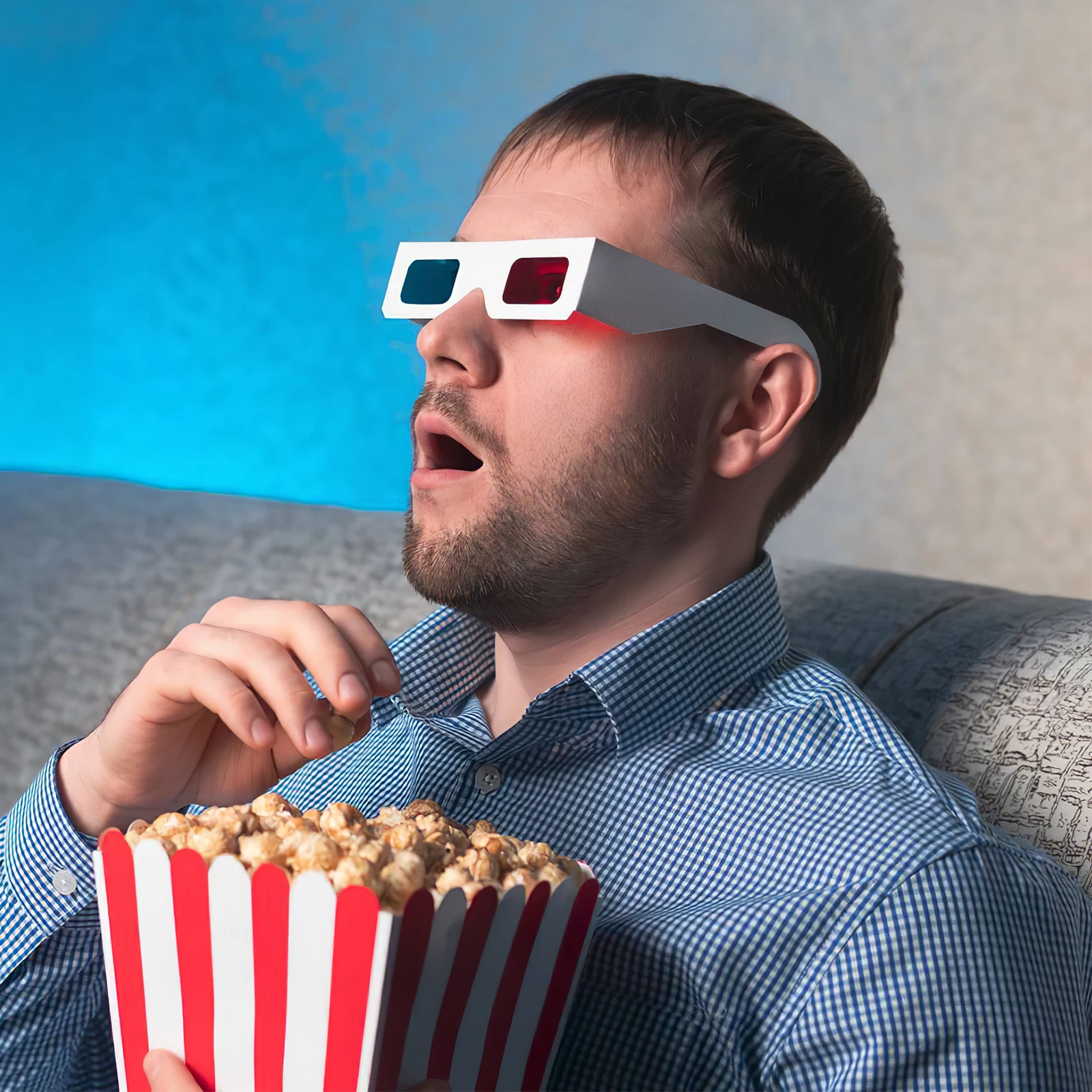 

100pcs 3D Glasses Lightweight Portable Anaglyph Movies Cardboard Spectacular Visual Experience Safe Home Cinema Fun