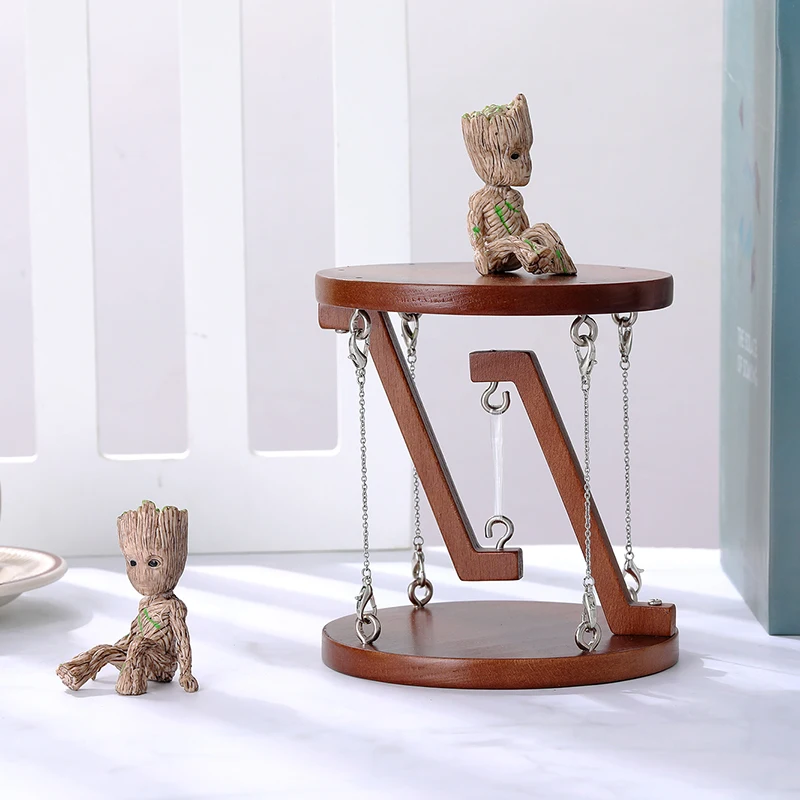 1pcs Suspension Shelf Tensegrity Structure Ornament Wood Anti-Gravity Stress Relief Display Stand