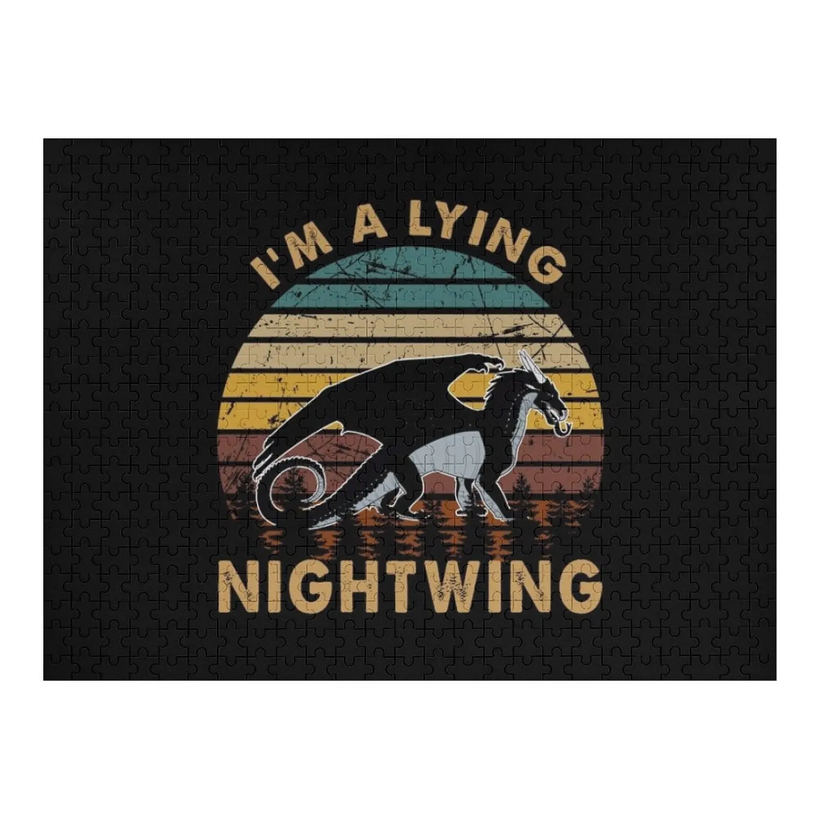 ナイトウィング 火の翼のドラゴン 美しいアート ジグソーパズル 木製名前 カスタム子供ギフト ピクチャーパズル