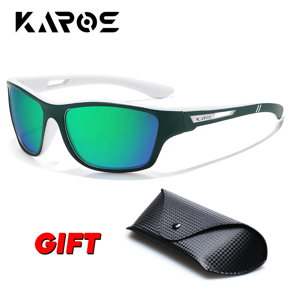

KAROS Sports Sunglasses for Men Women Polarized Wraparound Cycling Driving Fishing Running UV400 Protection With Gift
