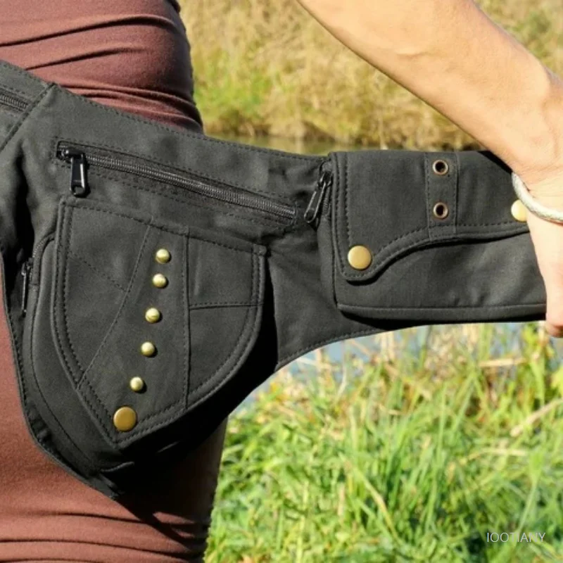 حقيبة خصر عصرية متعددة الوظائف للرجال والنساء، حقيبة خصر محمولة، دعامة لعب الأدوار في القرون الوسطى، ملحقات خارجية قابلة للتعديل