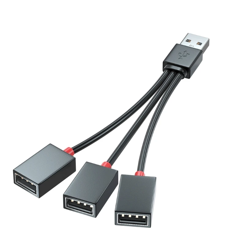 3 in 1 USB Splitter Cable, USB Power Splitter 1 Male to 3 Female USB .0 Adapter 1 to 3 USB Splitter USB Extension Cable