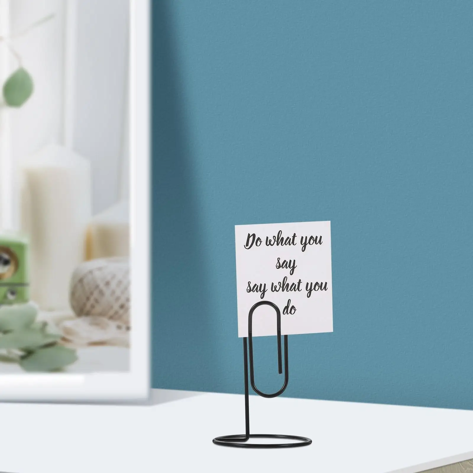 5 Pcs Paper Clips Metal Office Supplies Simple Design Practical Use Home Classroom Desk ganizer Note Holder