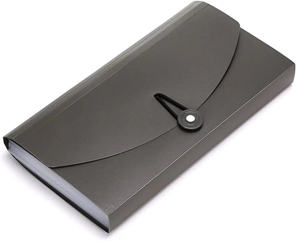 

Папка-гармошка на 13 отделений — портативный органайзер для карт, билетов, документов, серый